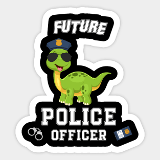 Kids Future Police Officer Fun Novelty Sticker